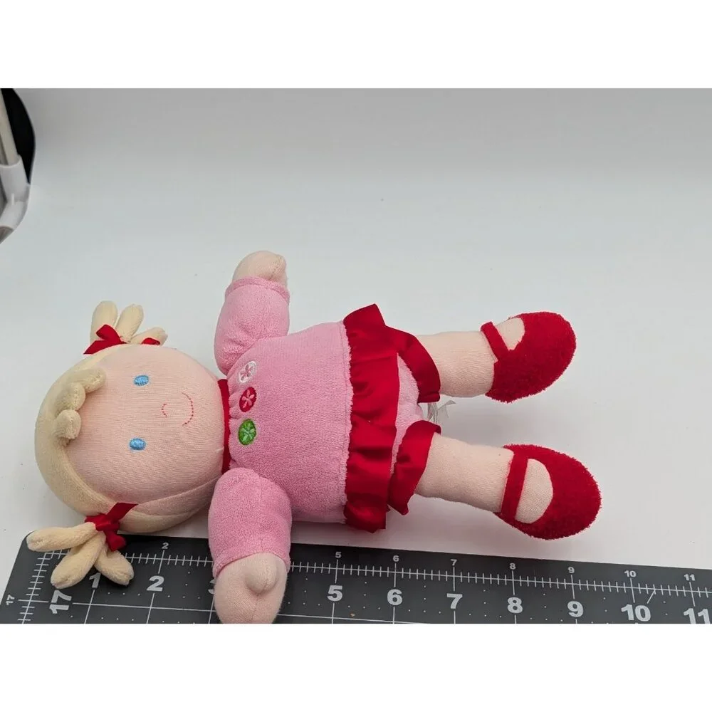 Carters Just One You My‎ First Doll Plush Rattle Pink Red 2010 Blond Blue Eyes